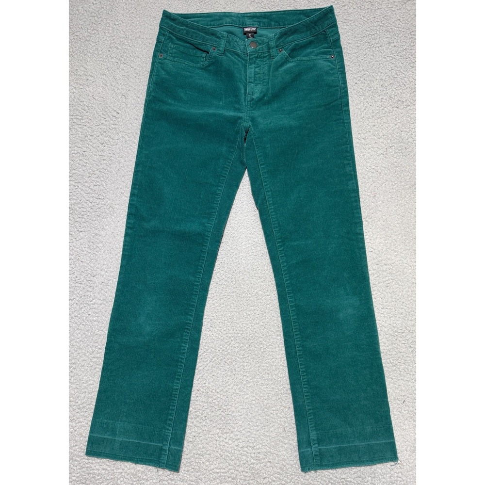 Patagonia Womens 27x29 Green Corduroy Pants Organic Cotton Stretch